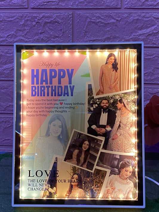 6-Photo Personalized Square Magic Mirror