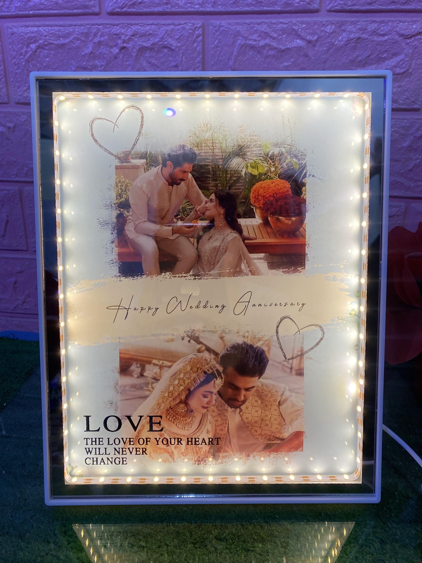 Couple's Special 2-Photo Anniversary Magic Mirror