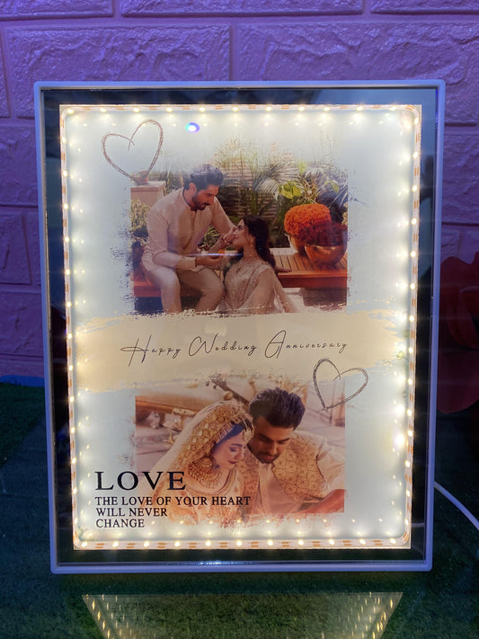 Couple's Special 2-Photo Anniversary Magic Mirror