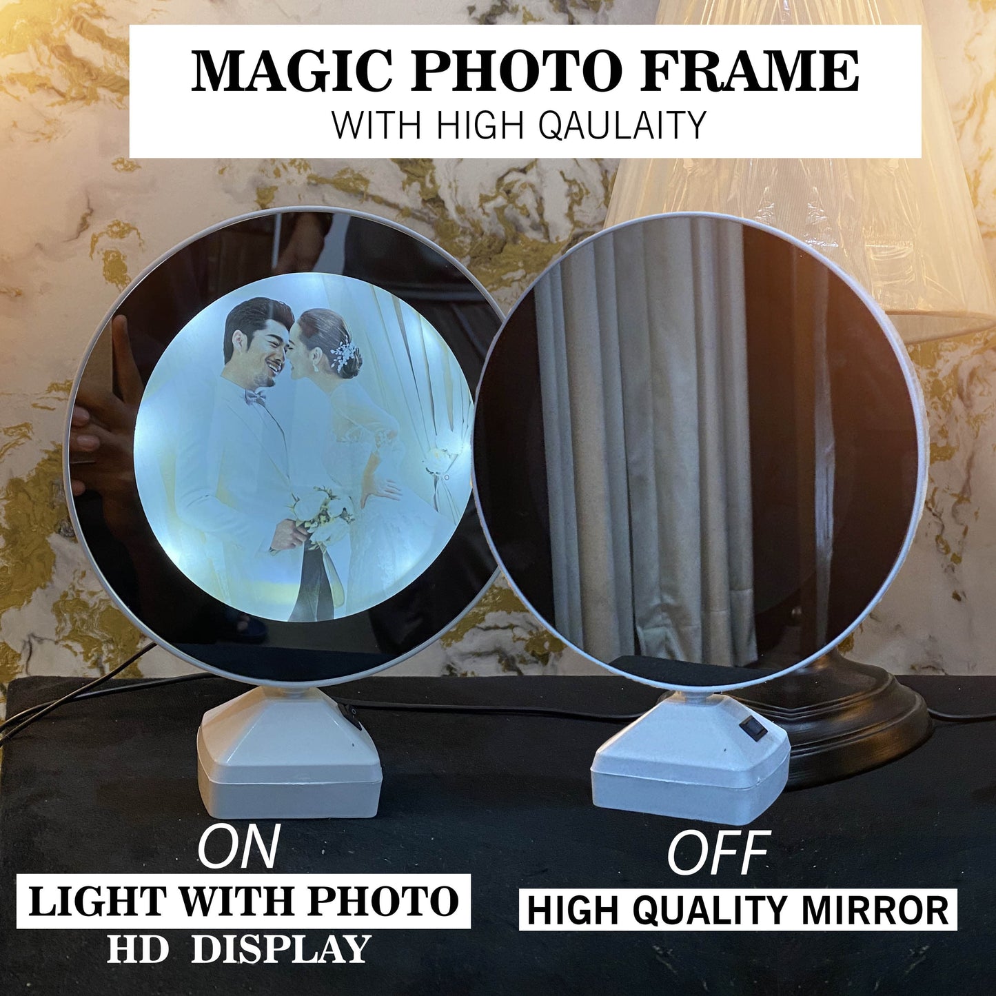 Led Magic Mirror Photo Frame