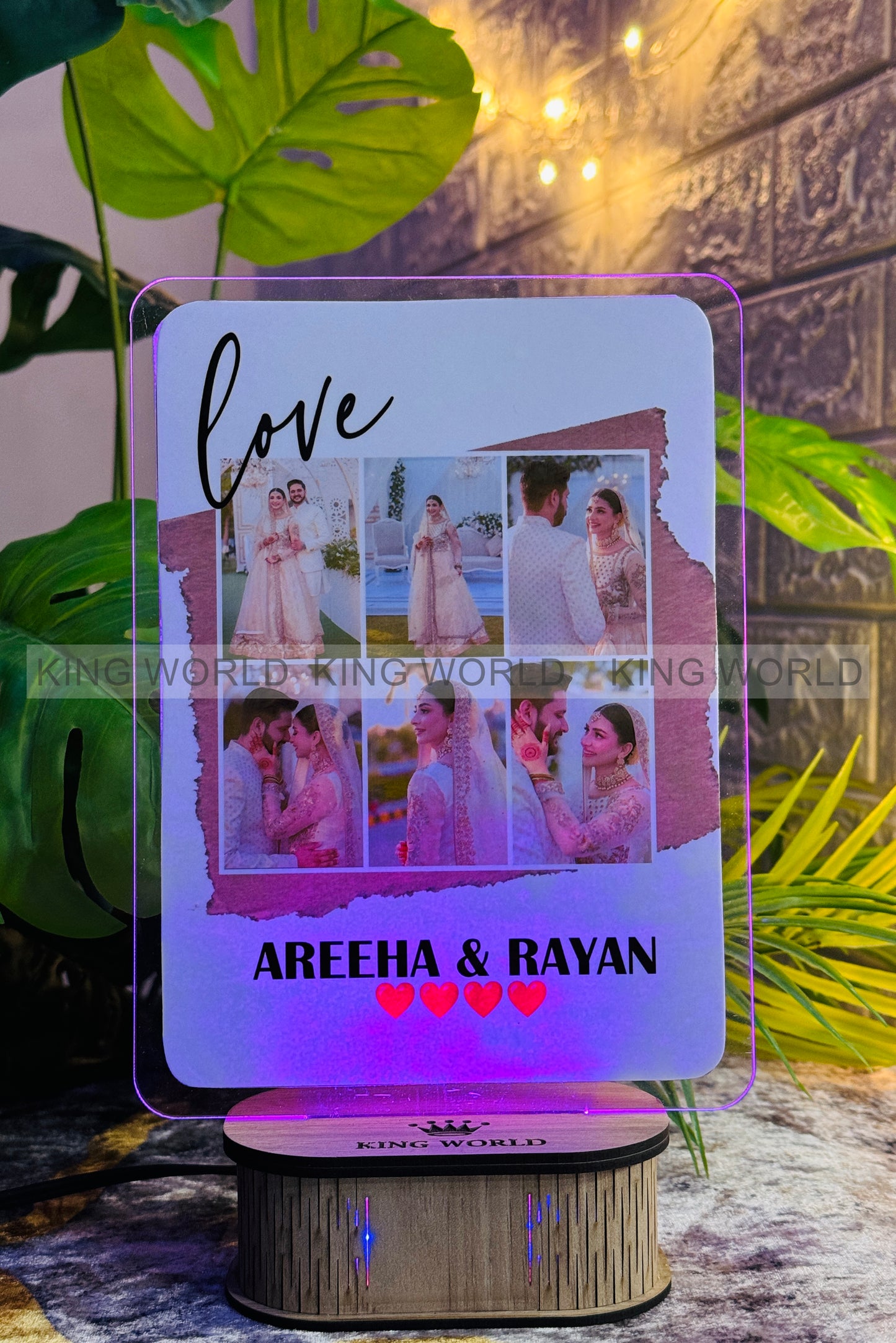 Square Shape Customized Led Acrylic Picture Lamp