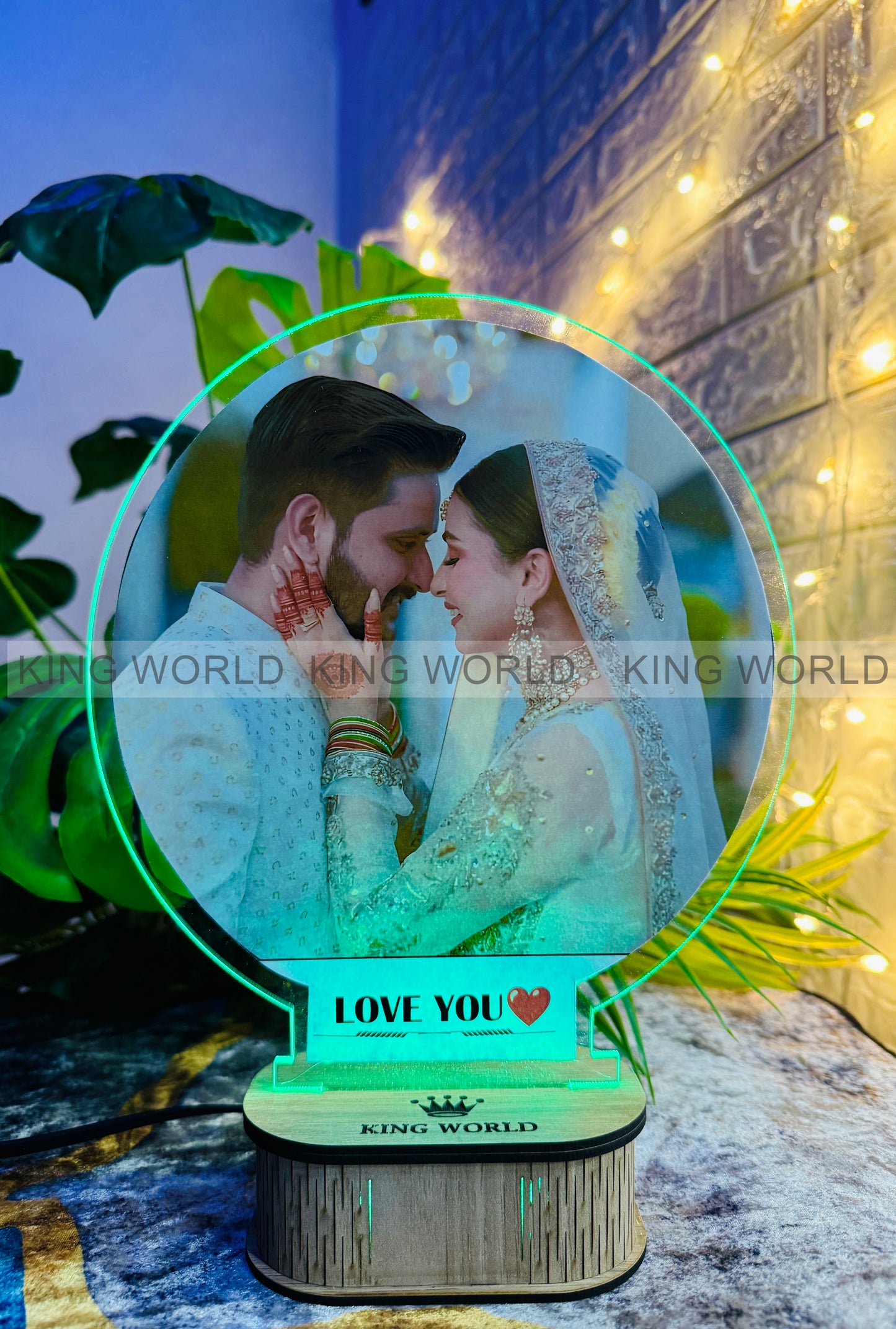 Circle Shape Customized Led Acrylic Picture Lamp - Multi Light