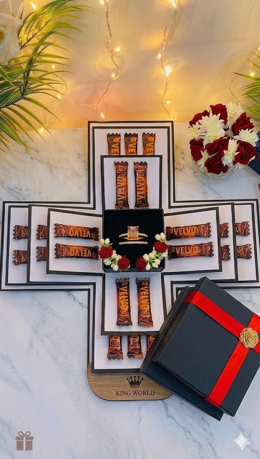 Special Surprise Gift Box - 36 Chocolates, Chinese Gajrey & Finger Ring