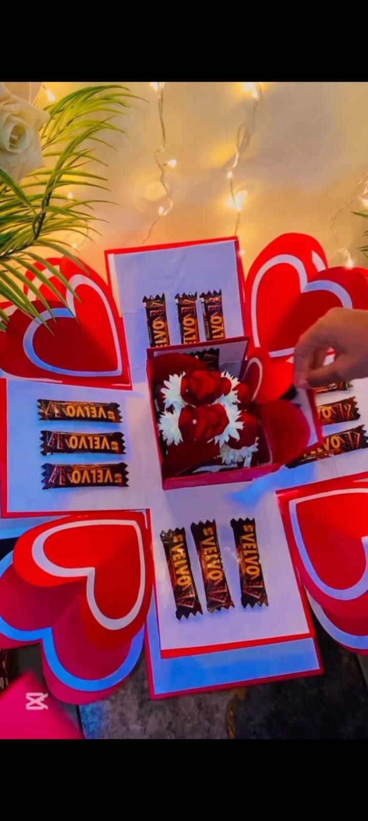 Special Chocolate Surprise Explosion Gift Box - 3-Layer Luxury Gift with Watch & Chocolates