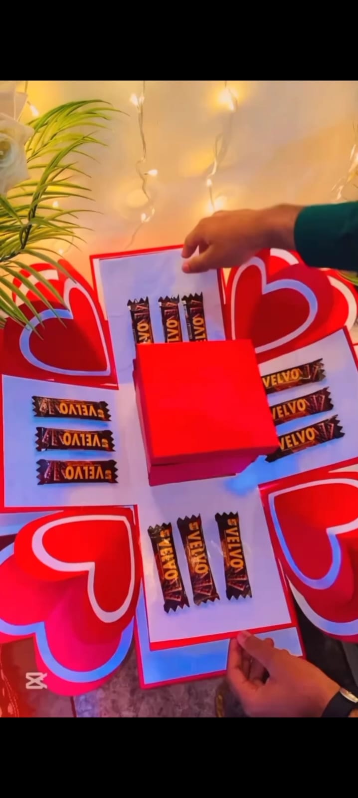 Special Chocolate Surprise Explosion Gift Box - 3-Layer Luxury Gift with Watch & Chocolates